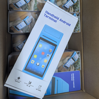 Terminal POS Genggam Android 14 PDA Printer Thermal 58mm Pemindai Barcode 2D 4G WiFi Bluetooth untuk Pembayaran Mobile