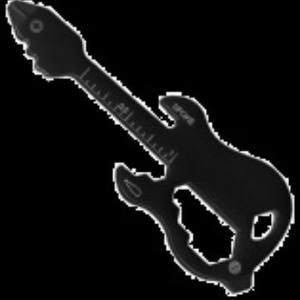 การ์ดเครื่องมืออเนกประสงค์ EDC รูปทรงกีตาร์ ทำจากสแตนเลส พร้อมประแจ ที่เปิดขวด ไม้บรรทัด พกพาสะดวกสำหรับกิจกรรมกลางแจ้ง ใช้เป็นพวงกุญแจได้ - Product Image 2