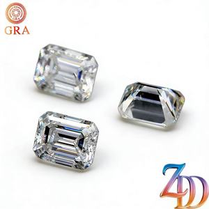 Moissanite Emerald Cut D Color VVS Loose Stone For Jewelry Making GRA Certified - Product Image 4