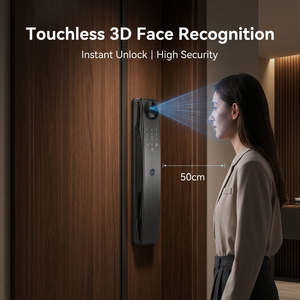 Serrure de <span class=keywords><strong>porte</strong></span> intelligente WiFi Tuya App avec reconnaissance faciale 3D, interphone vidéo, stockage cloud, sécurité domestique, <span class=keywords><strong>porte</strong></span> en aluminium - Product Image 3