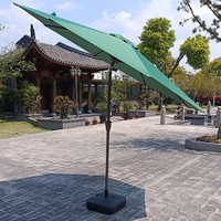 Parasol de terrasse extérieur 2,7 m avec manivelle inclinable à 360° °   Protection UV rotative et étanche pour jardin, cour et bord de piscine