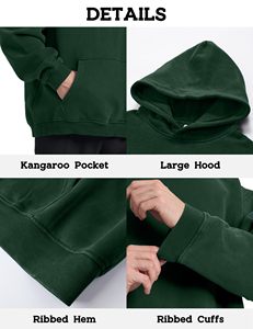 High Quality Pullover 350gsm Oversized Hoodie Custom logo Blank Unisex <b>Black</b> Heavyweight <b>Mens</b> Hoodies - Product Image 5