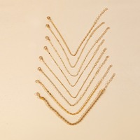 Cadenas PVD chapadas en oro de 18 quilates, cadena de cuerda trenzada, pulseras, cadena a granel, hipoalergénica, resistente al agua, joyería sin deslustre