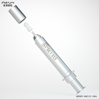 Conteneur de sérum réutilisable de conception haut de gamme, stylo de crème pour les yeux de 10ml, seringue Airless à Double paroi avec bouche compte-gouttes, Dosage de 0,2 cc