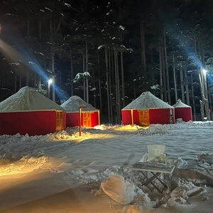 Yurta mongole 3m 4m 5m tentes de glamping yourte moderne maison <span class=keywords><strong>camping</strong></span> de luxe avec salle de bain - Product Image 2