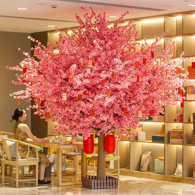 하이 퀄리티 인공 화려한 도매 인공 벚꽃 나무 장식 실내 야외 홈 오피스 장식