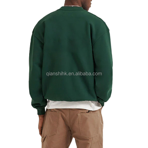 Éponge française de haute qualité Sweat-shirt ras du cou surdimensionné à broderie lourde sweat-shirt à logo personnalisé de luxe hip hop pour hommes - Product Image 5