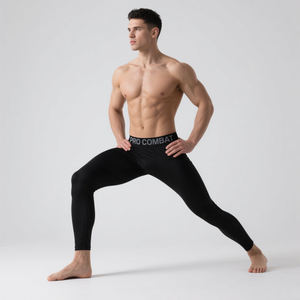Pantalons de fitness pour hommes, leggings à haute élasticité, taille réelle, pantalons personnalisés pour course à pied, jogging, compétition sportive, vêtements de sport pour hommes - Product Image 2