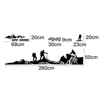 8 Pièces Personnalisées, Autocollants Graphiques 4x4 Tout-Terrain pour Voiture, Camionnette et Alpiniste, Décoration de Voiture