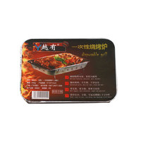 Mini Barbecue jetable pour 2 à 3 personnes, prix bas, pique-nique en plein air, Camping, poêle en aluminium sans fumée, charbon de bois, Barbecue instantané