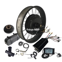 Kit de conversion de vélo électrique 170/190mm Fat Tire 20/26x4.0 48-72V2000W avec moteur de moyeu et contrôleur à ondes sinusoïdales double Hall 45A UKC1+