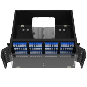 OEM Customizable Logo 1U 72F Upper Flip Design 3 Section Slide Rack Mount Fusible Optical Fiber Patch Panel