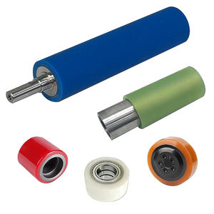 Rol dilapisi karet kustom lem Pu rol karet silikon Pu awet suhu tinggi tidak bertenaga Roller Idler - Product Image 4