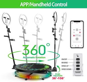 360 Machine de cabine <span class=keywords><strong>Photo</strong></span> 50cm pour les fêtes avec anneau lumineux 1 personne contrôle par application cabine automatique plate-forme rotative Spinner - Product Image 4