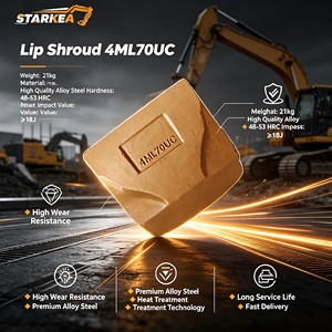 4ML70UC Cache-lèvres |   Godet d'excavatrice en acier haute alliage, pièces de protection anti-usure pour engins de construction - Product Image 1