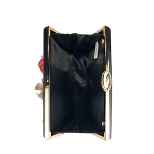 Borsa da Sera di Lusso Vendita Calda Design Floreale 3D Fatto a Mano con Catena Singola Borsa a <span class=keywords><strong>Tracolla</strong></span> da Sera per Feste per Donne - Product Image 3