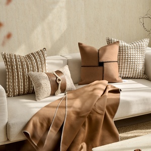 Echo Modern Minimalist Japanese Style Wabi Sabi Wood <strong>Orange</strong> Sofa <strong>Pillow</strong> Cover New Chinese Style Bed Cushion Decoration Hotels - Product Image 2