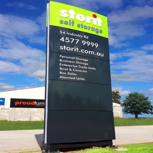 Por encargo al aire libre impermeable iluminado Led Pylon signos 3D publicidad centro comercial pylon signo para gasolinera estación de gasolina - Product Image 4