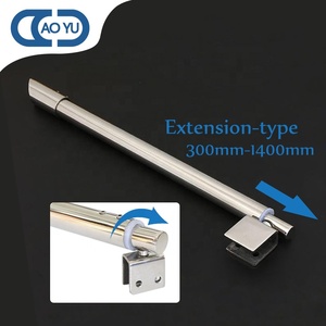 Al por mayor de calidad superior barra de apoyo 304 ajustable de acero inoxidable de pared a vidrio ducha barra de apoyo - Product Image 5