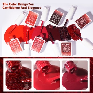 R S Nail Private Label Red Gel Polish Soak Off Gel Uv Polish Proveedor de <span class=keywords><strong>uñas</strong></span> 18 <span class=keywords><strong>colores</strong></span> Otoño e Invierno Serie roja - Product Image 3