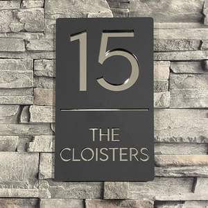 Entrega rápida, señal de dirección solar, número de casa, señal de dirección de casa, diseño de placa de número de casa - Product Image 3