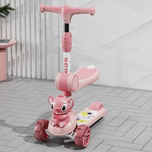 <span class=keywords><strong>Trottinette</strong></span> pliable en acier à 3 roues (avant-arrière) avec 3 roues lumineuses <span class=keywords><strong>pour</strong></span> enfants - Product Image 2