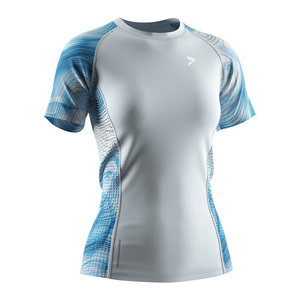 <b>Women's</b> Safety Night Jogging <b>T</b>-<b>Shirt</b> High Visible <b>Neon</b> Print Armpit Mesh Summer Fitness Wear - Product Image 4