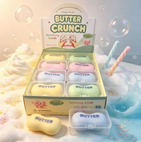Jouet Squishy en Forme de Beurre Croustillant avec Coque en Cire, Son ASMR, Anti-Stress, Sans Rebond, Vente en Gros