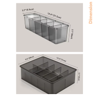 Boîte de rangement multifonctionnelle JOYBOS, durable, imperméable, moulée par injection, écologique, grande capacité, en plastique, avec compartiments