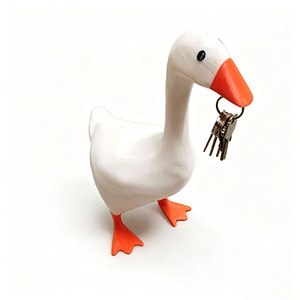 Duck Key Storage Resin Duck Home Decor Creative DIY Magnetic Ornament Living Room Decoration Art Gift April Fool's Day - Product Image 2