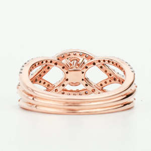 Lab Created Diamond <b>Ring</b> With Twisted <b>Band</b> Oval Cut Eco Friendly Solitaire Unique Lab Grown Certified Engagement <b>Ring</b> Jewelry - Product Image 5