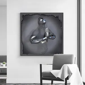 Günstige kunden spezifische Digitaldruck galerie graue Leinwand Wand kunst Malerei für Haupt dekoration