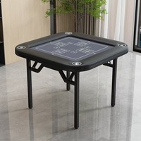 Nouvelle table de poker pliable minimaliste moderne Gua Dang avec chaise intégrée, plateau en panneau artificiel, pour club, Texas Hold'em, Mahjong