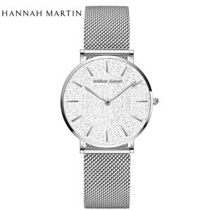 Hannah Martin reloj fábrica profesional al por mayor moda malla Acero inoxidable banda mujeres impermeable reloj de pulsera para damas - Product Image 5