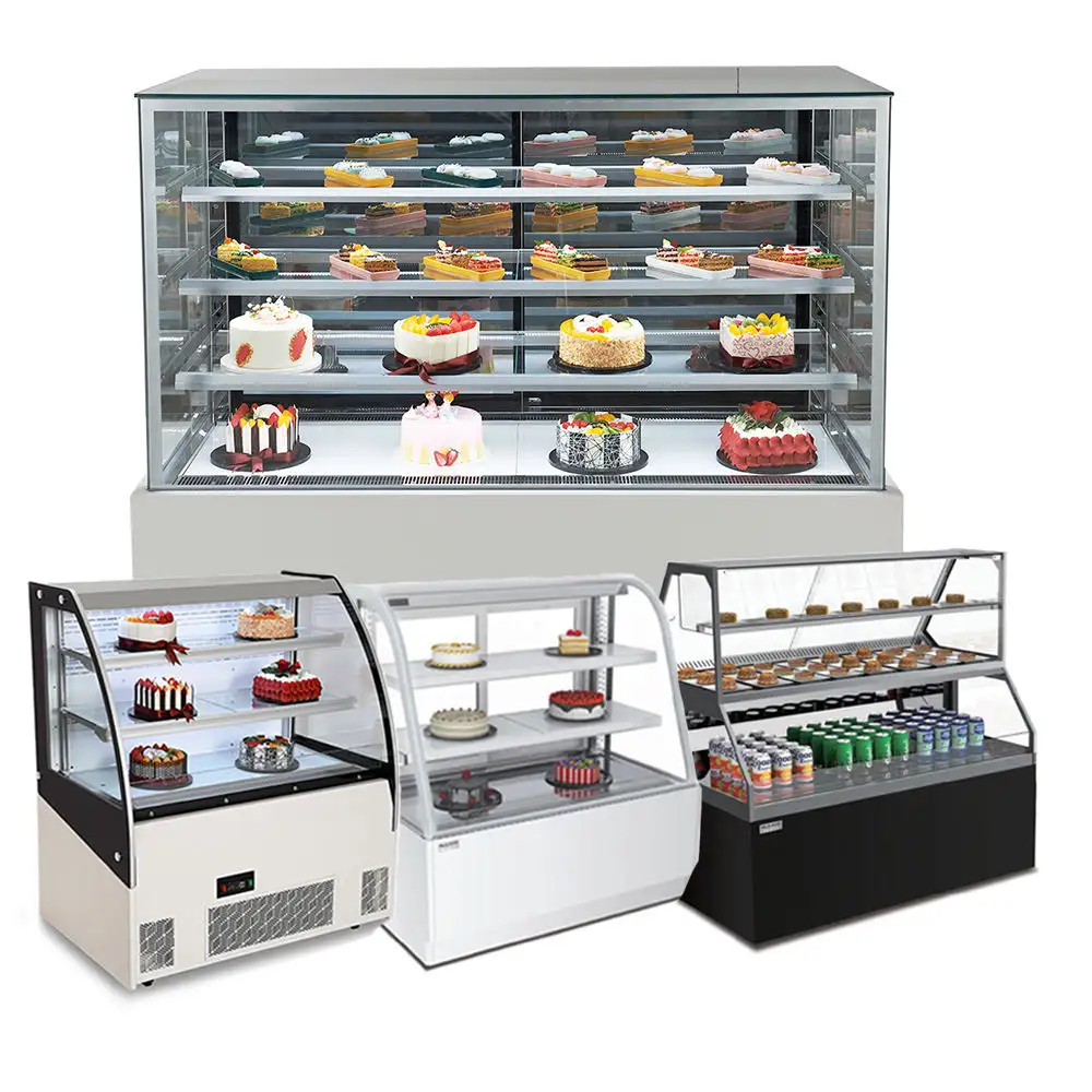 Espositore per torte da forno vetrina frigo tavolo refrigerato refrigeratore per torte armadio congelatore Display frigorifero vetrina per torte