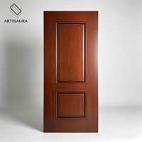 Vente en gros directe usine : Panneau de revêtement de porte moulé à 2 panneaux en MDF mélaminé, OEM ODM, taille personnalisée, pour appartement et chambre