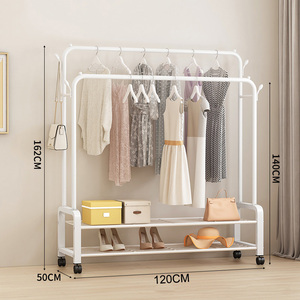 Tendedero de Ropa de Acero de Doble Capa Personalizado, Plegable, para Armario y Sala de Estar, con Soporte Resistente - Product Image 6