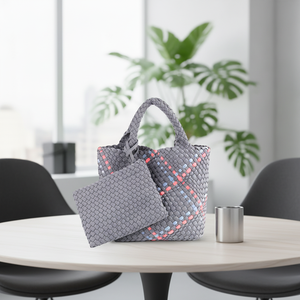 Bolso de Mano de Neopreno Tejido para Mujer, Tamaño Mediano <span class=keywords><strong>SS</strong></span> 2026, Cierre Magnético, Bolso de Playa de Verano, Bolso de Mano de Cuero a la Moda - Product Image 2