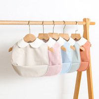 Bavoirs d'alimentation pour bébé en PU à manches courtes, résistants aux taches, faciles à nettoyer, antibactériens et écologiques – Collection 2026 en promotion