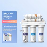 Purificateur d'eau domestique à consommation directe, débit de 200 L/H, ultrafiltration de cuisine, filtration à 6 étapes, en acier inoxydable