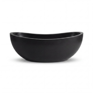 Baignoires ovales modernes sur mesure de luxe en marbre noir/jade noir, autoportantes, pour salle de bain, villa, hôtel - Product Image 2