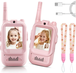 Talkie-walkie vidéo pour enfants, 2 voies, portée de 1500 pieds, effets vocaux amusants, unisexe, pour les enfants de 4 à 12 ans, Noël, anniversaire, extérieur - Product Image 2