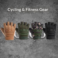 Gants tactiques mi-doigts camouflage pour hommes, pour la boxe, la moto, la conduite en extérieur, la protection sportive, le fitness, en cuir artificiel
