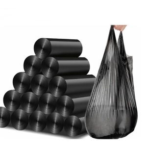 Manufacturer Wholesale Disposable Home Car Kitchen Trash Bags Handle <b>Plastic</b> Garbage Bags on <b>Roll</b> - Product Image 1
