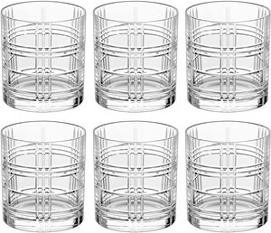 Highball gelas minum Set, gelas minum minimalis desain daun buram kristal potongan tangan 6 untuk jus air dan anggur - Product Image 1