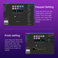 MiraBox N4 Stream Deck al por Mayor - Controlador de Pantalla Táctil de 10 Teclas con HUB USB 3.0 y Software Personalizado
