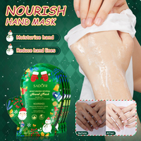 SADOER OEM Kerst Handmasker Hydraterende Handverzorgingshandschoenen Feestdagen Geschenkdoos Private Label Huidverzorgingsproducten Groothandel