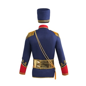 <span class=keywords><strong>Disfraz</strong></span> de Guardia Real para Hombre, Uniforme Vintage de Banda de Marcha para Adulto con Adornos Dorados y Borlas - Product Image 3
