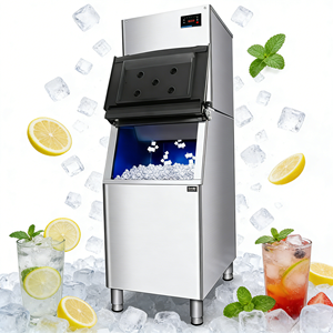 Machine à glaçons commerciale 220V |   Machine à glaçons en acier inoxydable de 45 kg de capacité pour restaurant et bar - Product Image 1