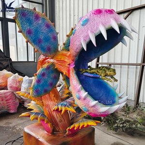Jardin botanique Attraction grandeur nature fleur carnivore artificielle Animatronic Piranha plante monstre pour parc à thème extérieur - Product Image 5